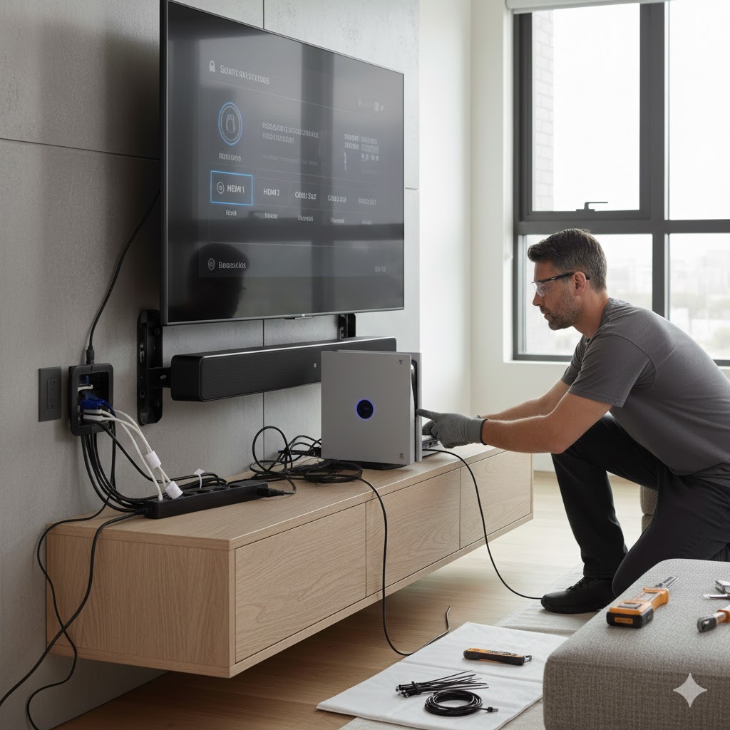 Connect gaming console to TV